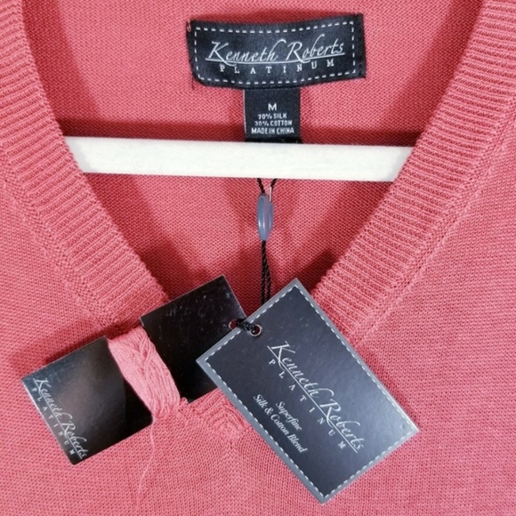 NWT Kenneth Roberts Platinum Silk Blend Sweater - Picture 4 of 6